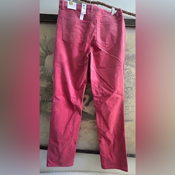 New Talbots Corduroy pants Dusty Rose Pink SZ 8 Straight Leg - Picture 3 of 7